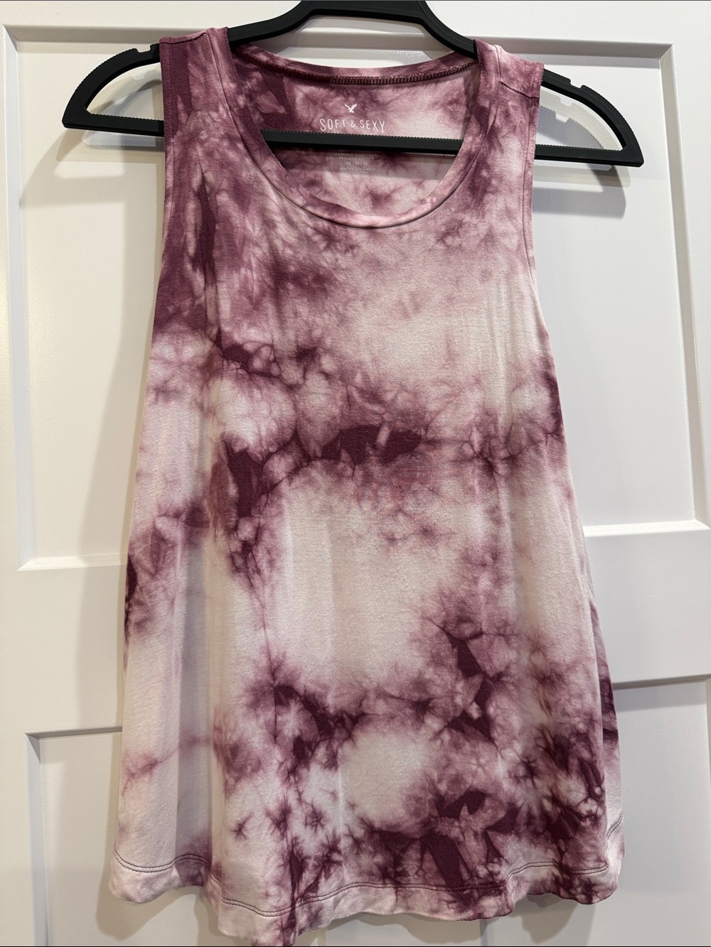 American Eagle Outfitters Purple Tie-Dye Soft & Sexy Tank Top